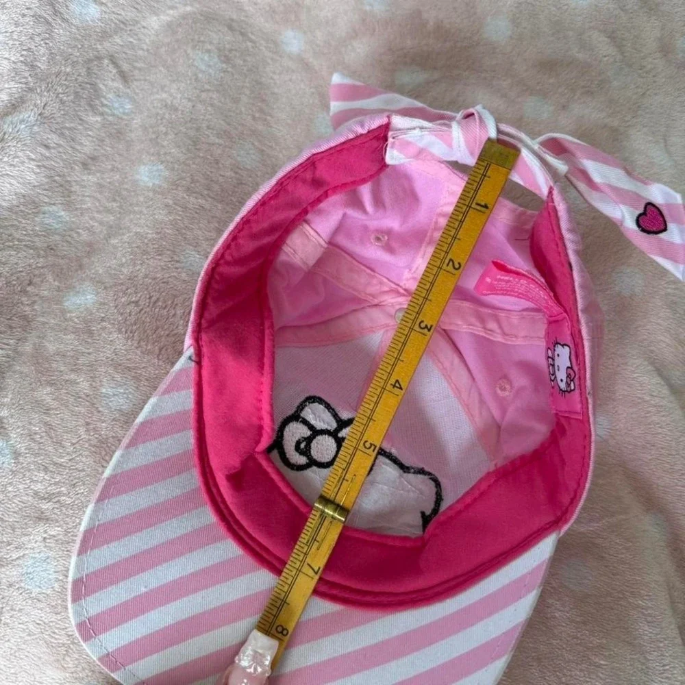 Y2K‎ Pink striped Hello Kitty baseball cap !